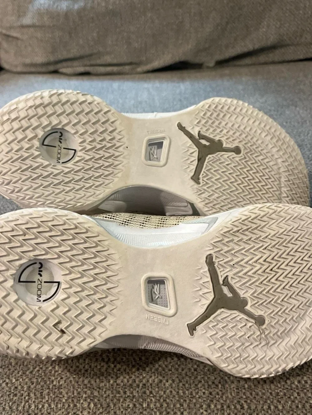 Jordan Cream and White Lightweight Basketball Sneakers